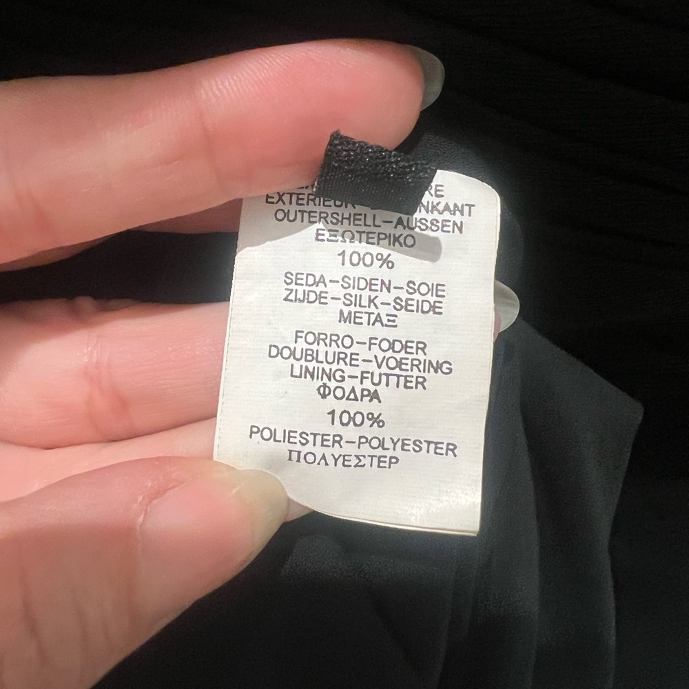 Massimo Dutti Women 100% Silk Black Evening Dress — Size EU 38 / US 6 - Picture 7 of 8